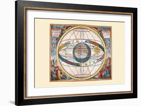 Scenographia Systematis Mundani Ptolemaici-Andreas Cellarius-Framed Art Print