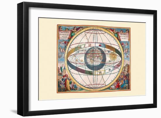 Scenographia Systematis Mundani Ptolemaici-Andreas Cellarius-Framed Art Print