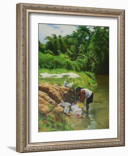 Scent of Blue, 2016 (oil on board)-Colin Bootman-Framed Giclee Print