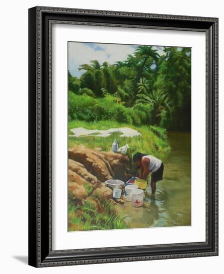 Scent of Blue, 2016 (oil on board)-Colin Bootman-Framed Giclee Print