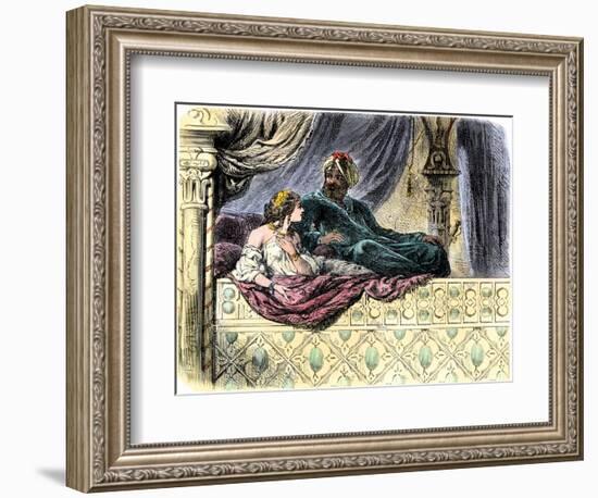 Schahriar Hearing One of the 1001 Nights Stories from Sheherazade-null-Framed Giclee Print