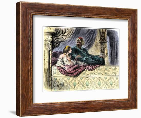 Schahriar Hearing One of the 1001 Nights Stories from Sheherazade-null-Framed Giclee Print