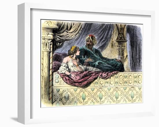 Schahriar Hearing One of the 1001 Nights Stories from Sheherazade-null-Framed Giclee Print