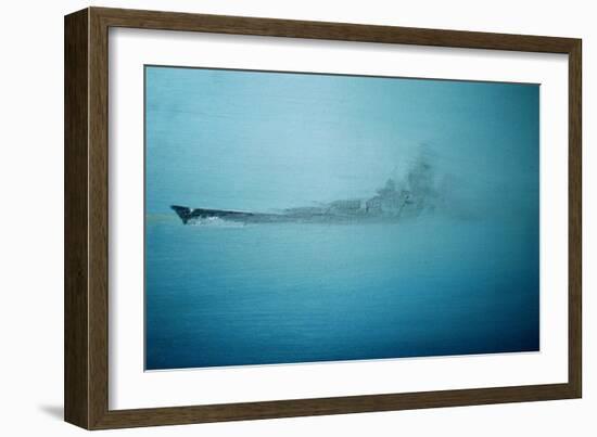 Scharnhorst in Morning Mist Channel Dash 1942, 2014 (Oil on Canvas Board)-Vincent Alexander Booth-Framed Giclee Print