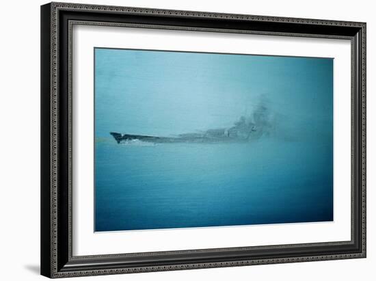 Scharnhorst in Morning Mist Channel Dash 1942, 2014 (Oil on Canvas Board)-Vincent Alexander Booth-Framed Giclee Print