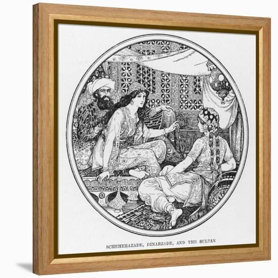 Scheherazade Dinarzade and the Sultan-Henry Justice Ford-Framed Premier Image Canvas