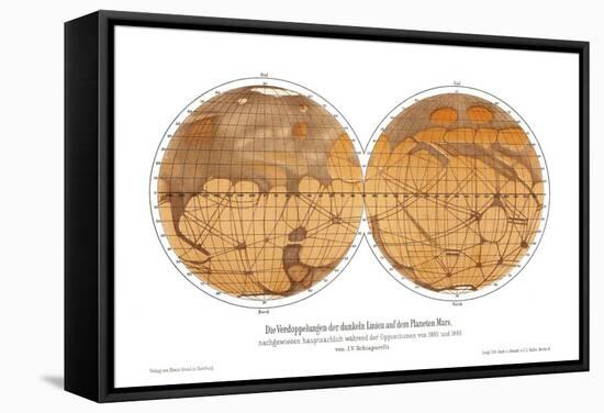 Schiaparelli's Map of Mars, 1882-1888-Detlev Van Ravenswaay-Framed Premier Image Canvas
