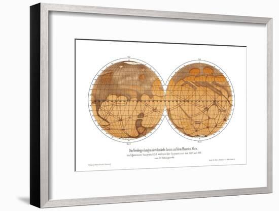 Schiaparelli's Map of Mars, 1882-1888-Detlev Van Ravenswaay-Framed Photographic Print