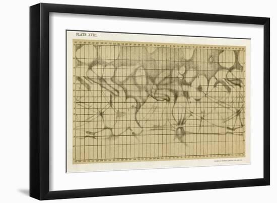 Schiaparelli's Map of the Planet Mars-Sir Robert Ball-Framed Art Print