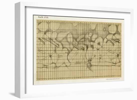 Schiaparelli's Map of the Planet Mars-Sir Robert Ball-Framed Art Print