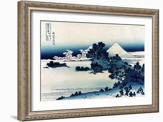 Schichiri Beach in Sagami Province-Katsushika Hokusai-Framed Premium Giclee Print