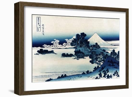 Schichiri Beach in Sagami Province-Katsushika Hokusai-Framed Premium Giclee Print