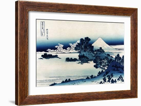 Schichiri Beach in Sagami Province-Katsushika Hokusai-Framed Premium Giclee Print