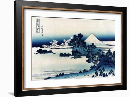 Schichiri Beach in Sagami Province-Katsushika Hokusai-Framed Premium Giclee Print