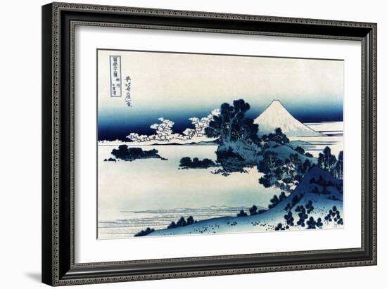 Schichiri Beach in Sagami Province-Katsushika Hokusai-Framed Premium Giclee Print