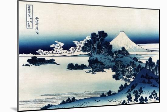 Schichiri Beach in Sagami Province-Katsushika Hokusai-Mounted Art Print