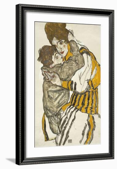 Schiele’s Wife With Her Little Nephew, 1915-Egon Schiele-Framed Art Print