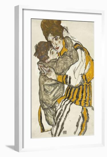 Schiele’s Wife With Her Little Nephew, 1915-Egon Schiele-Framed Art Print