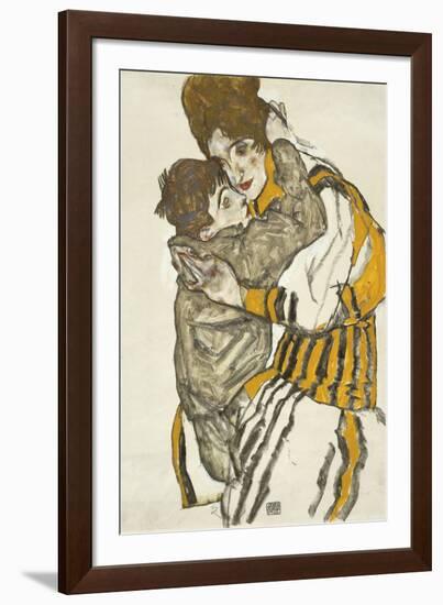 Schiele's Wife with Her Little Nephew, 1915-Egon Schiele-Framed Giclee Print