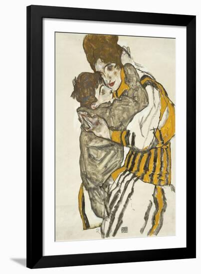 Schiele's Wife with Her Little Nephew, 1915-Egon Schiele-Framed Giclee Print