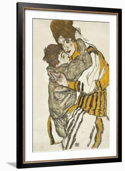 Schiele's Wife with Her Little Nephew, 1915-Egon Schiele-Framed Giclee Print