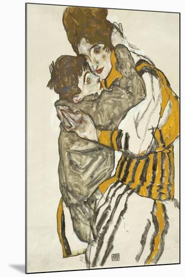 Schiele's Wife with Her Little Nephew, 1915-Egon Schiele-Mounted Giclee Print