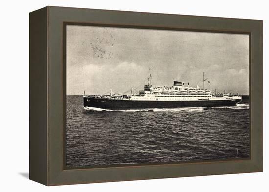Schiff Saturnia Der Italian Line Auf Dem Meer, 1954-null-Framed Premier Image Canvas