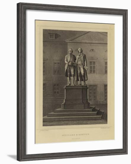 Schiller and Goethe, Weimar-null-Framed Giclee Print
