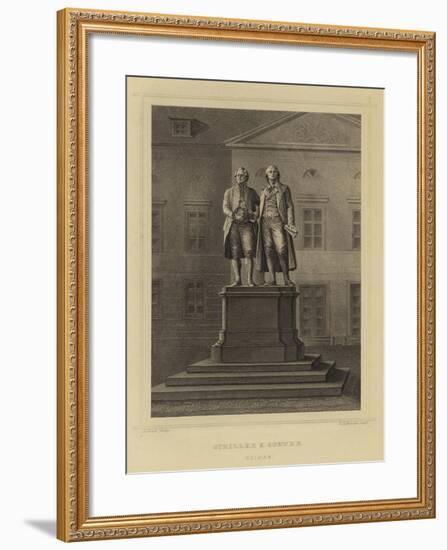 Schiller and Goethe, Weimar-null-Framed Giclee Print