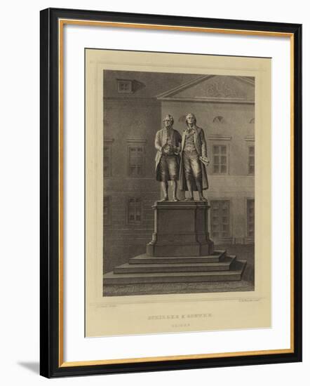 Schiller and Goethe, Weimar-null-Framed Giclee Print