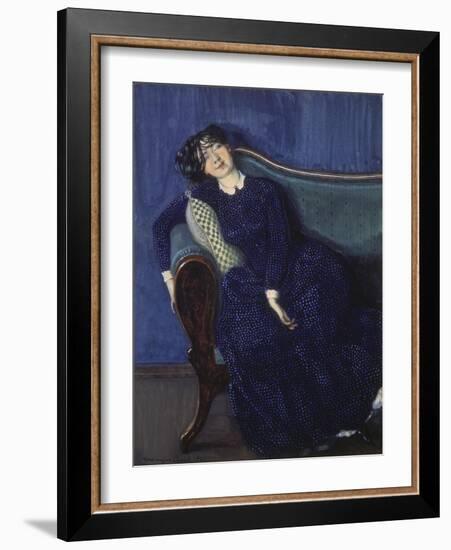 Schlafende Junge Frau-Konstantin Somow-Framed Giclee Print