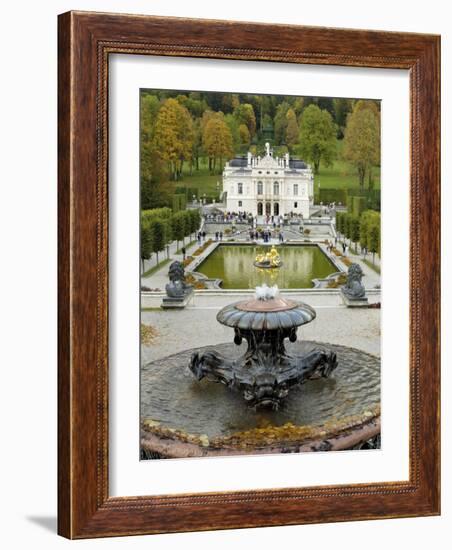 Schloss Linderhof, Between Fussen and Garmisch-Partenkirchen, Bavaria (Bayern), Germany-Gary Cook-Framed Photographic Print