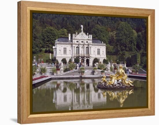 Schloss Linderhof in the Graswang Valley, Built Between 1870 and 1878 for King Ludwig II, Germany-Nigel Blythe-Framed Premier Image Canvas