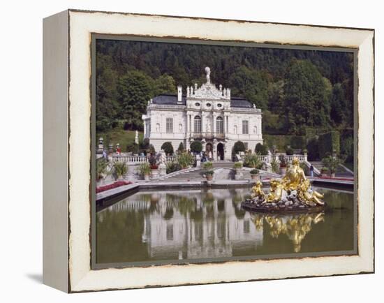 Schloss Linderhof in the Graswang Valley, Built Between 1870 and 1878 for King Ludwig II, Germany-Nigel Blythe-Framed Premier Image Canvas