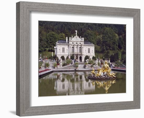 Schloss Linderhof in the Graswang Valley, Built Between 1870 and 1878 for King Ludwig II, Germany-Nigel Blythe-Framed Photographic Print