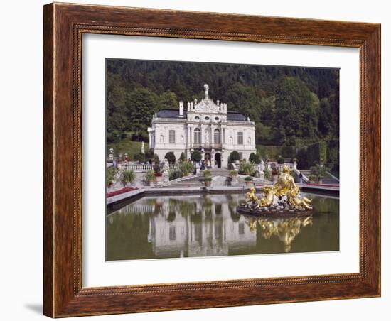 Schloss Linderhof in the Graswang Valley, Built Between 1870 and 1878 for King Ludwig II, Germany-Nigel Blythe-Framed Photographic Print