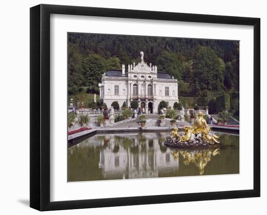 Schloss Linderhof in the Graswang Valley, Built Between 1870 and 1878 for King Ludwig II, Germany-Nigel Blythe-Framed Photographic Print