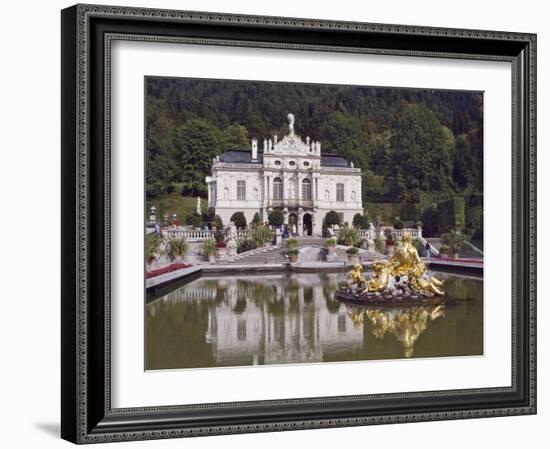 Schloss Linderhof in the Graswang Valley, Built Between 1870 and 1878 for King Ludwig II, Germany-Nigel Blythe-Framed Photographic Print