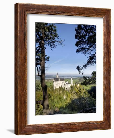 Schloss Neuschwanstein, Fairytale Castle Built by King Ludwig II, Near Fussen, Bavaria, Germany-Gary Cook-Framed Photographic Print