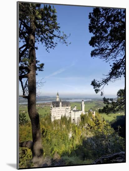 Schloss Neuschwanstein, Fairytale Castle Built by King Ludwig II, Near Fussen, Bavaria, Germany-Gary Cook-Mounted Photographic Print