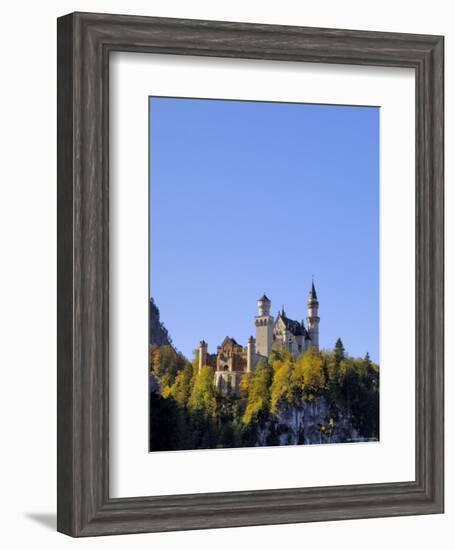 Schloss Neuschwanstein, Fairytale Castle Built by King Ludwig II, Near Fussen, Bavaria, Germany-Gary Cook-Framed Photographic Print