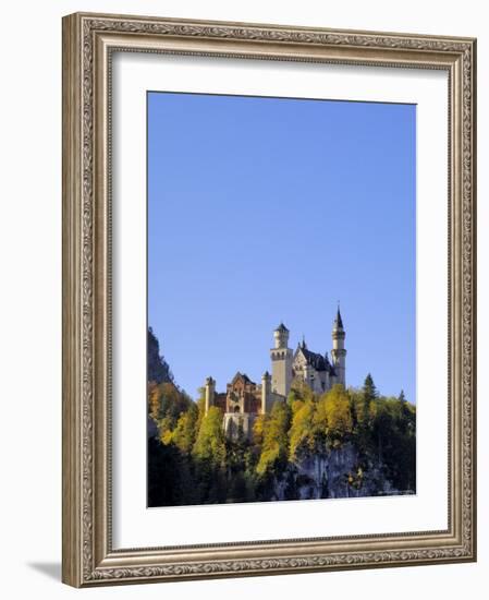 Schloss Neuschwanstein, Fairytale Castle Built by King Ludwig II, Near Fussen, Bavaria, Germany-Gary Cook-Framed Photographic Print