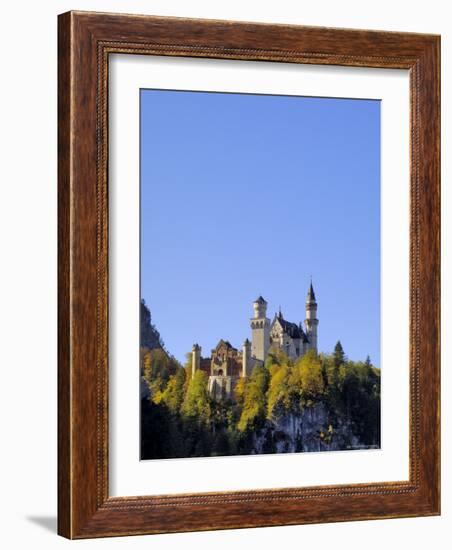 Schloss Neuschwanstein, Fairytale Castle Built by King Ludwig II, Near Fussen, Bavaria, Germany-Gary Cook-Framed Photographic Print