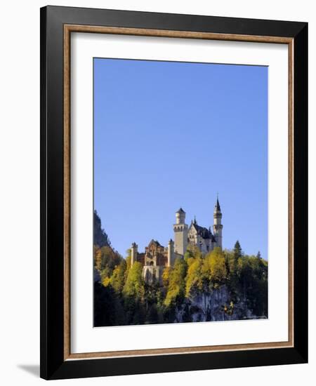 Schloss Neuschwanstein, Fairytale Castle Built by King Ludwig II, Near Fussen, Bavaria, Germany-Gary Cook-Framed Photographic Print