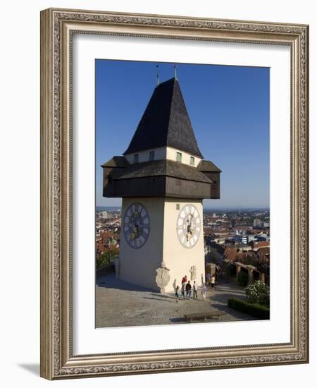 Schlossberg, Clock Tower, Old Town, UNESCO World Heritage Site, Graz, Styria, Austria, Europe-Dallas & John Heaton-Framed Photographic Print