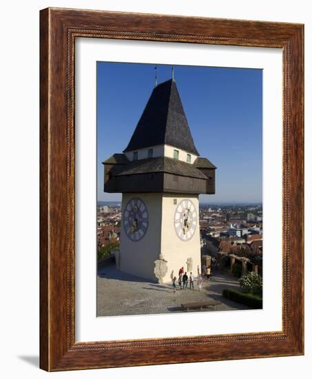 Schlossberg, Clock Tower, Old Town, UNESCO World Heritage Site, Graz, Styria, Austria, Europe-Dallas & John Heaton-Framed Photographic Print