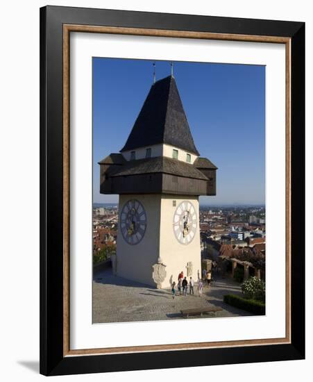 Schlossberg, Clock Tower, Old Town, UNESCO World Heritage Site, Graz, Styria, Austria, Europe-Dallas & John Heaton-Framed Photographic Print