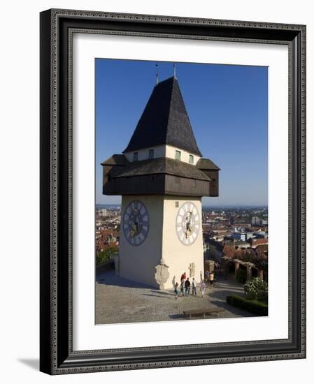 Schlossberg, Clock Tower, Old Town, UNESCO World Heritage Site, Graz, Styria, Austria, Europe-Dallas & John Heaton-Framed Photographic Print