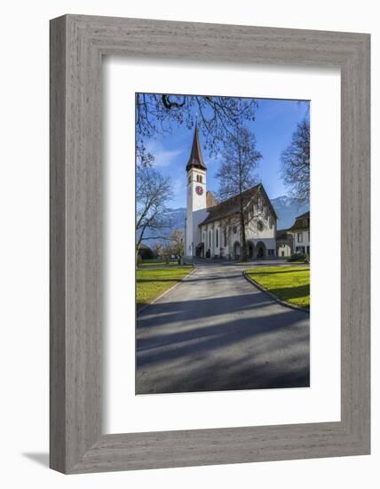 Schlosskirche Interlake, Interlaken, Jungfrau region, Bernese Oberland, Swiss Alps, Switzerland, Eu-Frank Fell-Framed Photographic Print