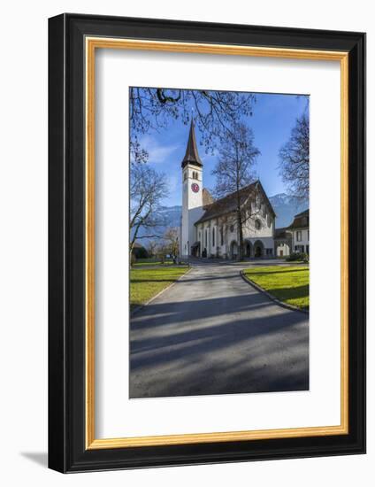 Schlosskirche Interlake, Interlaken, Jungfrau region, Bernese Oberland, Swiss Alps, Switzerland, Eu-Frank Fell-Framed Photographic Print